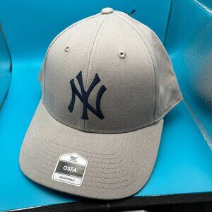 New York Yankees Hat Adult Gray Adjustable Strap MLB Fan Favorite Cap